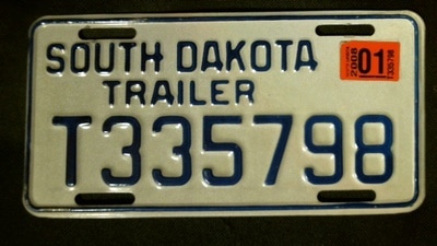 South Dakota - DBL License Plates